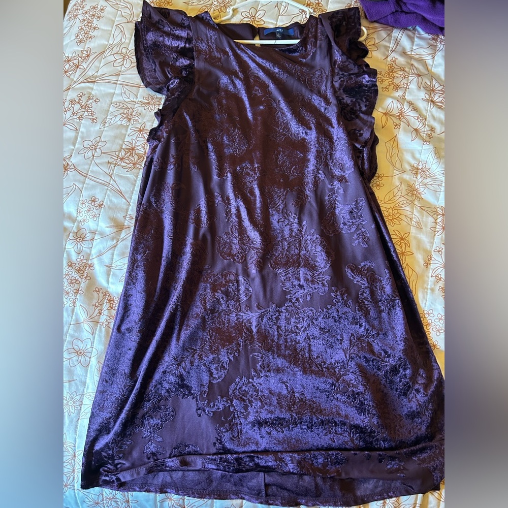 Apt. 9 Rich Purple Textured Dress